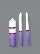 УЦЕНКА Набор свадебных свечей «Совет да любовь» фиолетовый: родительские 1.8×17.5; очаг 4×13.5 - Фото 7