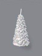 УЦЕНКА Свеча новогодняя «Ёлка», 10×5 см, серебро - Фото 3