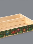 УЦЕНКА Ящик-кашпо подарочный "Новогодние шары", 2 отдела, 25,5×20×5 см - Фото 3