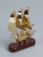 УЦЕНКА Корабль сувенирный 23×6.5×30 см, латунь - Фото 2