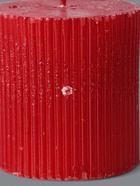 УЦЕНКА Свеча - цилиндр «Рельеф», 7×7.5 см, красный металлик - Фото 3