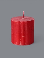 УЦЕНКА Свеча - цилиндр «Рельеф», 7×7.5 см, красный металлик - Фото 6