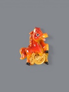 УЦЕНКА Магнит полистоун «Лошадка с монетами и подковой» МИКС 5.5×6.5 см - Фото 2