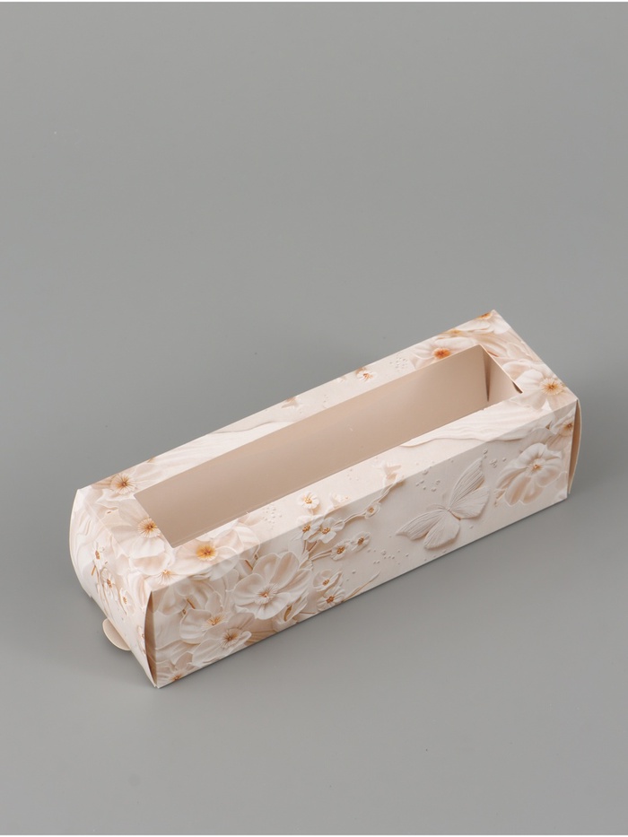 Коробка подарочная с окном «С любовью», 18×5.5×5.5 см, самосборная