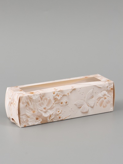 Коробка подарочная с окном «С любовью», 18×5.5×5.5 см, самосборная