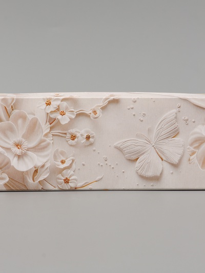 Коробка подарочная с окном «С любовью», 18×5.5×5.5 см, самосборная