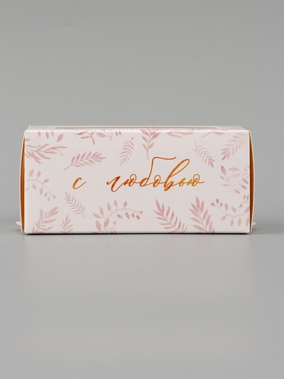 Коробка подарочная с окном «С любовью», 12×5.5×5.5 см, самосборная