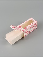 Коробка подарочная с окном «Сердца», 12×5.5×5.5 см, самосборная  (артикул 10975535)  большой выбор товаров оптом и в розницу по низким ценам с доставкой