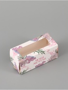 Коробка подарочная с окном «Люби, мечтай», 12×5.5×5.5 см, самосборная  (артикул 10975537)  большой выбор товаров оптом и в розницу по низким ценам с доставкой