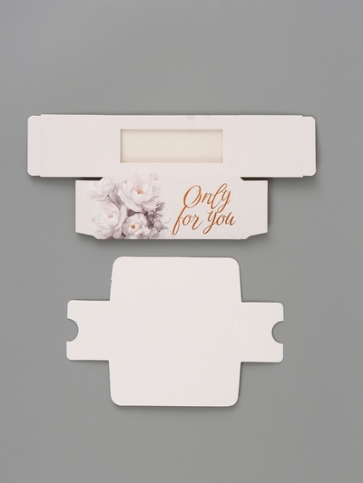 Коробка подарочная с окном Only for you, 12×5.5×5.5 см, самосборная