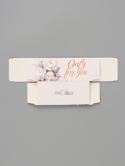 Коробка подарочная с окном Only for you, 12×5.5×5.5 см, самосборная