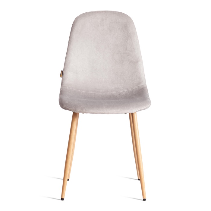 Стул BREEZE (mod. JSC-58), Велюр/металл, Light grey (светло-серый) HLR14 / натуральный