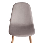 Стул мягкий для кухни BREEZE JSC–58, обивка велюр, цвет светло–серый) HLR14 /натуральный  (артикул 10845221)  большой выбор товаров оптом и в розницу по низким ценам с доставкой