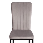 Стул мягкий для кухни VERTER BC577–DC, обивка флок, цвет светло–серый) HLR14/чёрный  (артикул 10845236)  большой выбор товаров оптом и в розницу по низким ценам с доставкой