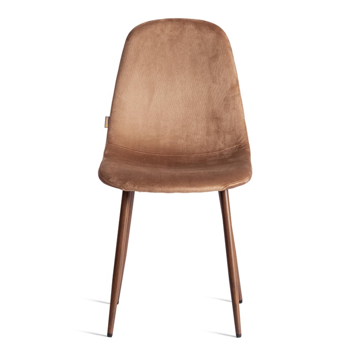 Стул BREEZE (mod. JSC-58), Велюр/металл, Dark brown (темно-коричневый) HLR11/ орех