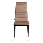 Стул мягкий для кухни Easy JSC02–1, цвет бежевый HLR8/чёрный  (артикул 10845305)  большой выбор товаров оптом и в розницу по низким ценам с доставкой