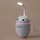 УЦЕНКА Увлажнитель воздуха Luazon HM-2, ультразвуковой, 400 мл, 2 Вт, портативный, серый - Фото 1