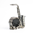 УЦЕНКА Часы - будильник настольные «Саксофон», дискретный ход, d=6.5 см, 18.5×15 см, АА - Фото 4