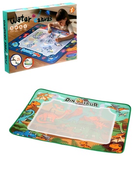 Коврик для рисования водой «Динозавры», 2 маркера