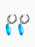 Серьги со съёмным элементом «Сердце», голубые в серебре - Фото 2