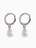 Серьги «Жемчуг. Бусина на ножке», белые в серебре  (артикул 10936479)  большой выбор товаров оптом и в розницу по низким ценам с доставкой