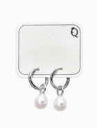 Серьги «Жемчуг. Бусина на ножке», белые в серебре  (артикул 10936479)  большой выбор товаров оптом и в розницу по низким ценам с доставкой