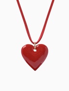 Чокер на шнурке с подвеской «Сердце», L=150 см, красный в золоте  (артикул 10936503)  большой выбор товаров оптом и в розницу по низким ценам с доставкой