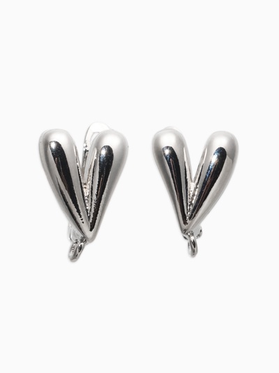 Швензы с английской застежкой «Сердце тренд», 1 пара, цвет серебро