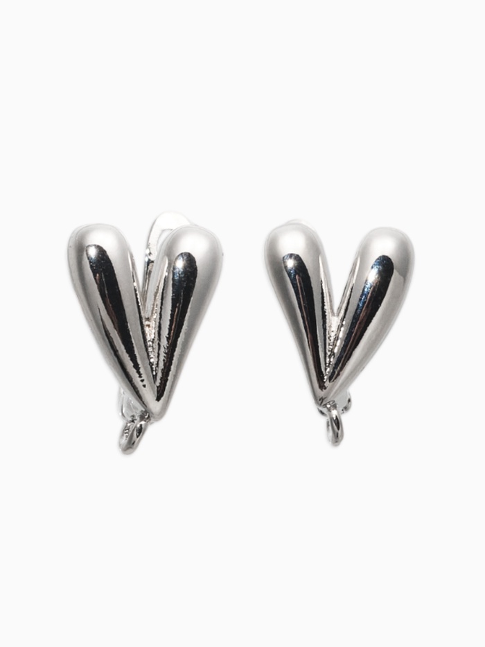 Швензы с английской застежкой «Сердце тренд», 1 пара, цвет серебро - Фото 1