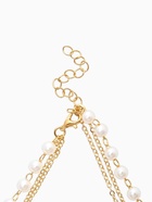 Бусы с цепочкой и кулоном детские «Выбражулька. Лиса, сердце, жемчуг», L=42 см, 3 нити, белые в золоте  (артикул 10961599)  большой выбор товаров оптом и в розницу по низким ценам с доставкой