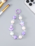 Брелок для ключей на карабине «Тюльпаны и звёзды», на сумку, рюкзак, сиренево-перламутровый, 11×4×1.5 см  (артикул 10964581)  большой выбор товаров оптом и в розницу по низким ценам с доставкой