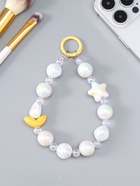 Брелок для ключей на карабине «Тюльпаны и звёзды», на сумку, рюкзак, жёлто-перламутровый, 11×4×1.5 см  (артикул 10964582)  большой выбор товаров оптом и в розницу по низким ценам с доставкой