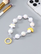 Брелок для ключей на карабине «Тюльпаны и звёзды», на сумку, рюкзак, жёлто-перламутровый, 11×4×1.5 см - Фото 3