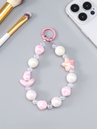 Брелок для ключей на карабине «Тюльпаны и звёзды», на сумку, рюкзак, розово-перламутровый, 11×4×1.5 см  (артикул 10964583)  большой выбор товаров оптом и в розницу по низким ценам с доставкой