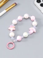 Брелок для ключей на карабине «Тюльпаны и звёзды», на сумку, рюкзак, розово-перламутровый, 11×4×1.5 см  (артикул 10964583)  большой выбор товаров оптом и в розницу по низким ценам с доставкой