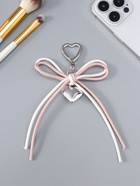 Брелок для ключей на карабине «Двойной бант с сердцем», на сумку, рюкзак, бело-розовый, 14×9×1.5 см  (артикул 10964585)  большой выбор товаров оптом и в розницу по низким ценам с доставкой