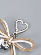 Брелок для ключей на карабине «Двойной бант с сердцем», на сумку, рюкзак, бежево-белый, 14×9×1.5 см  (артикул 10964587)  большой выбор товаров оптом и в розницу по низким ценам с доставкой