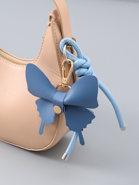 Брелок для ключей на карабине «Бабочка с узлом», на сумку, рюкзак, сине-голубой, 13.5×9.5×2.5 см