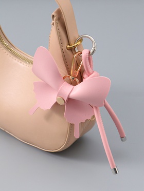 Брелок для ключей на карабине «Бабочка с узлом», на сумку, рюкзак, розовый, 13.5×9.5×2.5 см