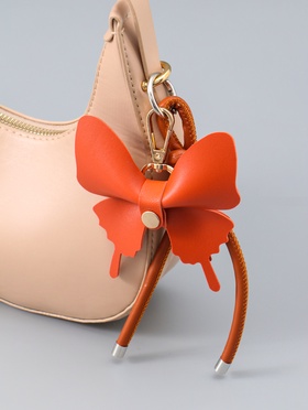 Брелок для ключей на карабине «Бабочка с узлом», на сумку, рюкзак, красно-бордовый, 13.5×9.5×2.5 см