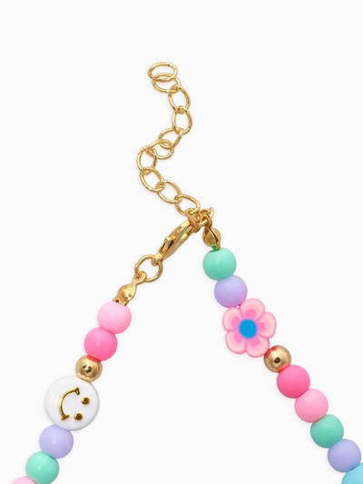 Набор детский «Выбражулька. Смайл», 2 предмета: бусы, браслет, разноцветный