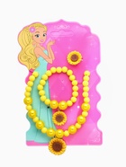 Набор детский «Выбражулька. Цветок Подсолнух», 3 предмета: бусы, браслет, кольцо безразмерное, желтый  (артикул 10967663)  большой выбор товаров оптом и в розницу по низким ценам с доставкой