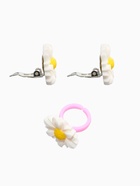 Набор детский «Выбражулька. Цветок», 4 предмета: бусы, клипсы, браслет, кольцо безразмерное, жёлтый, белый  (артикул 10967666)  большой выбор товаров оптом и в розницу по низким ценам с доставкой