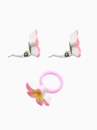 Набор детский «Выбражулька. Цветок», 3 предмета: бусы, клипсы, кольцо безразмерное, разноцветный  (артикул 10967668)  большой выбор товаров оптом и в розницу по низким ценам с доставкой