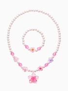 Набор детский «Выбражулька. Цветок и жемчуг», 2 предмета: бусы, браслет, разноцветный  (артикул 10967669)  большой выбор товаров оптом и в розницу по низким ценам с доставкой