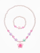 Набор детский «Выбражулька. Цветок и жемчуг», 2 предмета: бусы, браслет, разноцветный  (артикул 10967669)  большой выбор товаров оптом и в розницу по низким ценам с доставкой