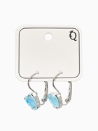 Серьги «Сердечки лунные», голубые в серебре  (артикул 10967868)  большой выбор товаров оптом и в розницу по низким ценам с доставкой