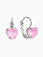 Серьги «Сердечки лунные», розовые в серебре  (артикул 10967871)  большой выбор товаров оптом и в розницу по низким ценам с доставкой