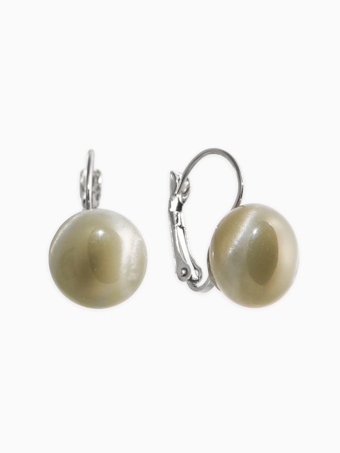 Серьги «Таблетка. Кошачий глаз», шарик, пластик, серые в серебре