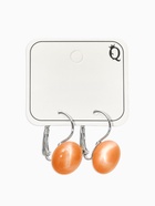 Серьги «Таблетка. Кошачий глаз», шарик, пластик, оранжевые в серебре  (артикул 10967875)  большой выбор товаров оптом и в розницу по низким ценам с доставкой